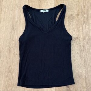 Joah Brown Tank Sleeveless Henley Size M/L Black